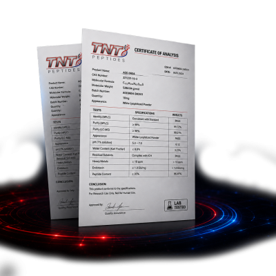 TNT Peptides certificate of analysis documentation